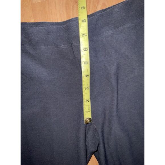 Eileen Fisher Slim Ankle Pant Sz Small Black Pull‎ On Elastic Waist*flaw - Picture 7 of 8